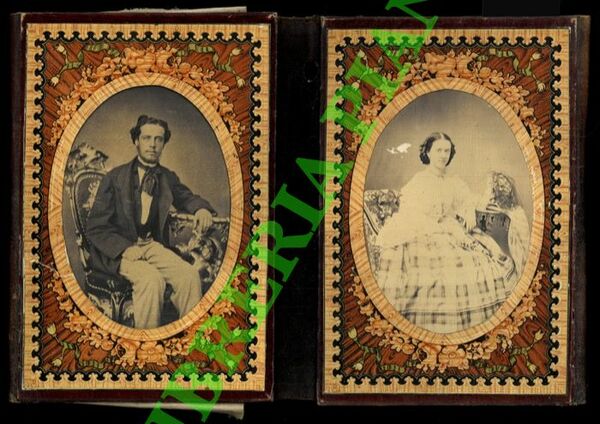 Cartella porta carte in pelle, fine ottocento : "Lettres Répondues", …