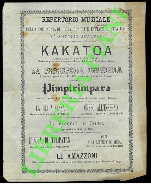 Repertorio Musicale della Compagnia di Prosa e Fiabe diretta dal …