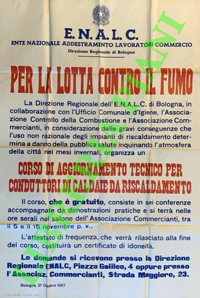 Per la lotta contro il fumo. " . in considerazione …