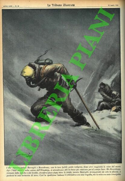 I due alpinisti italiani Barenghi e Rosenkranz, con la loro …