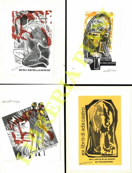 Gli ex libris dei vincitori assoluti del Concorso Nazionale .