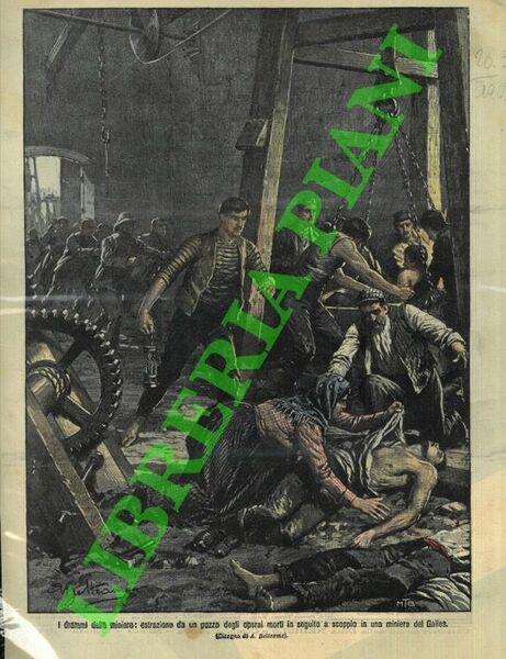 Estrazione di operai da un pozzo dopo uno scoppio in …