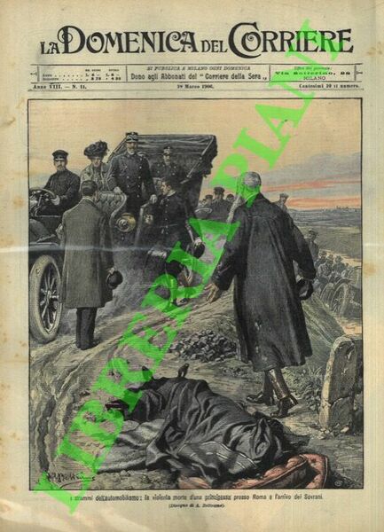 Tragica morte d'una principessa travolta da un'automobile.