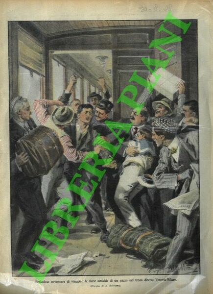 Pazzo si scatena nello scomparto Venezia-Milano.