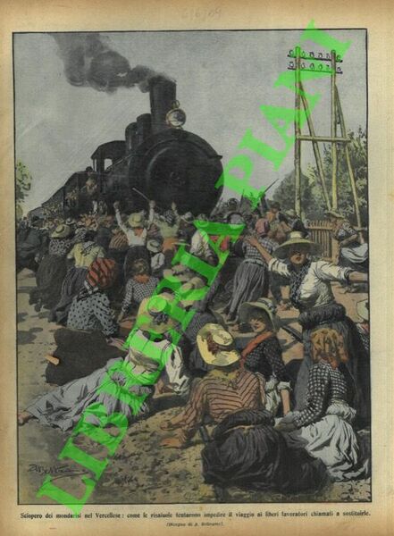 Sciopero di risaiuole nel vercellese.