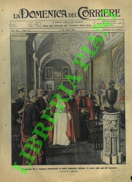 Pio X inaugura la nuova pinacoteca vaticana.
