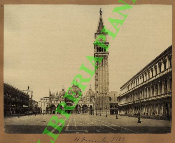 Venezia. 1883 : quattro Palazzi sul Canal Grande, Piazza S.Marco …