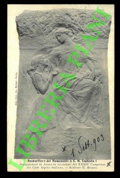 Bassorilievo del Monumento a S.M. Umberto I. Aosta.