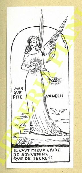 Un foglietto tipografico, 1945, per Marguerite Vanelli (Il vaut mieux …