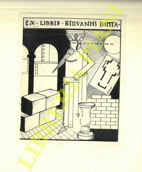 Un foglietto calcografico, 1938, per G. Botta, di cm. 12 …