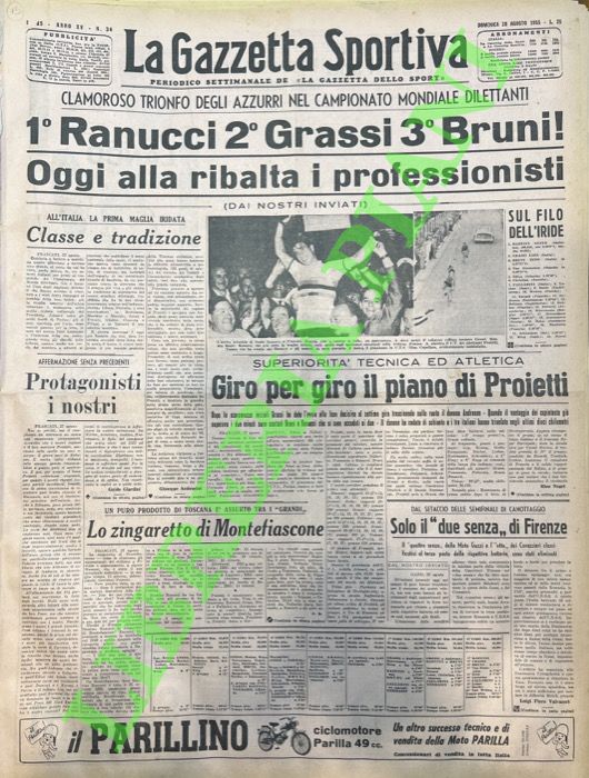 1° Ranucci 2° Grassi 3° Bruni! Oggi alla ribalta i …