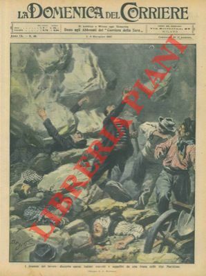 Diciotto operai italiani travolti da una frana nelle Alpi Marittime.