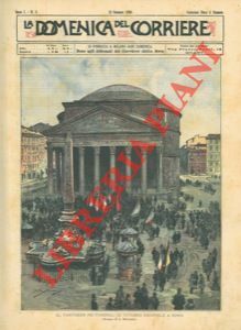 I funerali di Vittorio Emanuele al Pantheon di Roma.