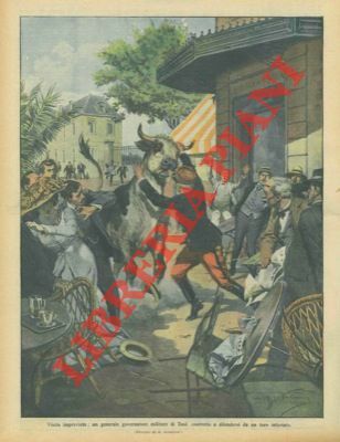 Toro infuriato assale generale francese.