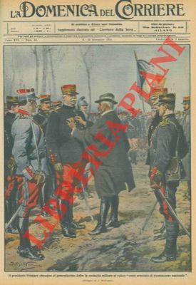 Il presidente Poincaré consegna al generalissimo Joffre la medaglia al …