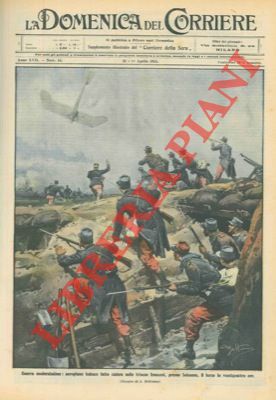 Aeroplano tedesco fatto cadere nelle trincee francesi.