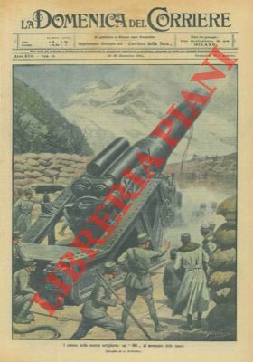 La nostra artiglieria: un '305' al momento dello sparo.