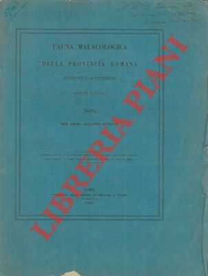 Fauna malacologica della provincia romana. Anodonta Anxurensis specie nuova.