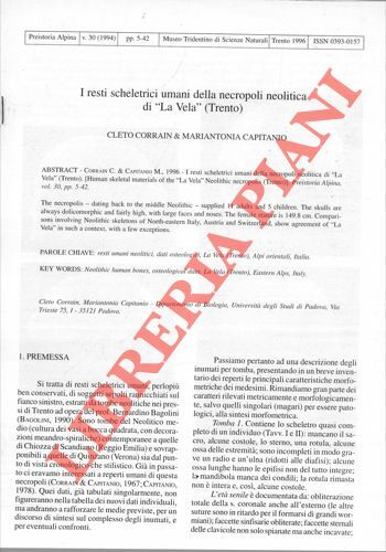 I resti scheletrici umani della necropoli neolitica di "La Vela" …