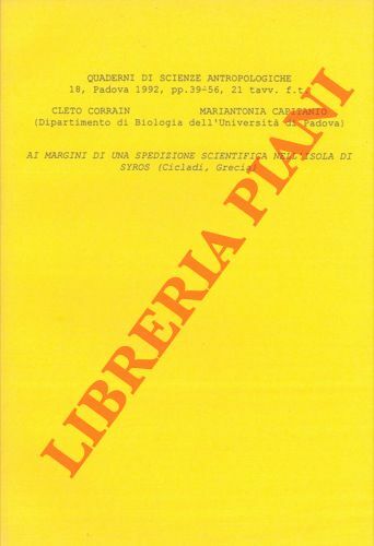 Ai margini di una spedizione scientifica nell'isola di Syros (Cicladi, …