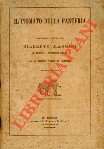 Il primato della fanteria. Discorso tenuto da Gilberto Maggini il …