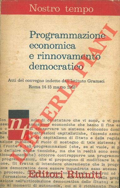 Programmazione economica e rinnovamento democratico.