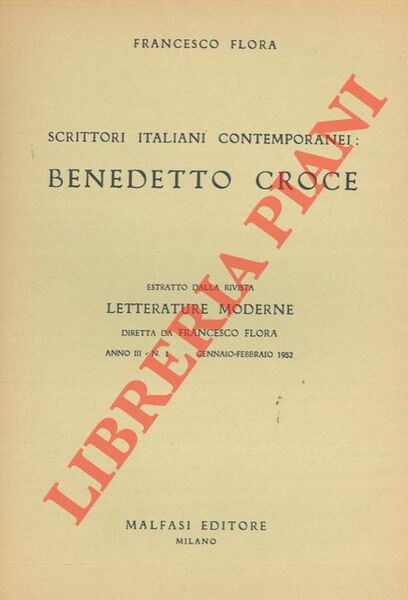 Scrittori italiani contemporanei: Benedetto Croce.