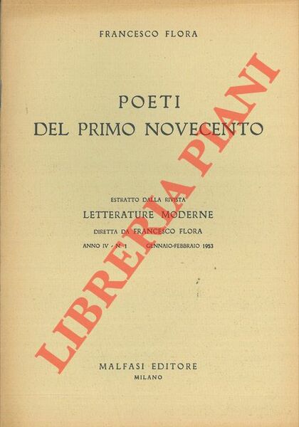 Poeti del primo novecento.