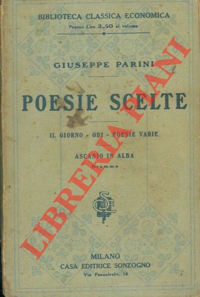 Poesie scelte. Il giorno - odi - poesie varie - …