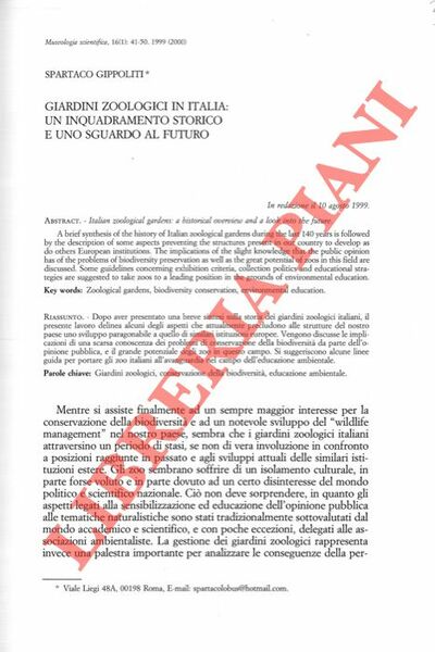 Giardini zoologici in Italia: un inquadramento storico e uno sguardo …