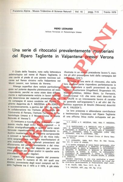 Una serie di ritoccatoi prevalentemente musteriani del Riparo Tagliente in …