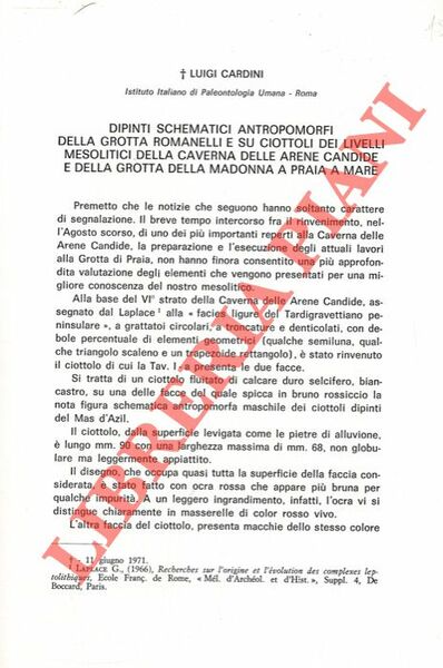 Dipinti schematici antropomorfi della Grotta Romanelli e su ciottoli dei …