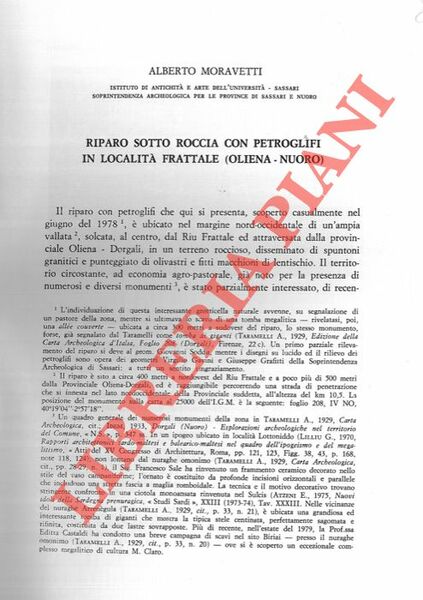 Riparo sotto roccia con petroglifi in località Frattale (Oliena - …