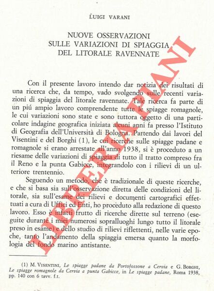Nuove osservazioni sulle variazioni di spiaggia del litorale ravennate.