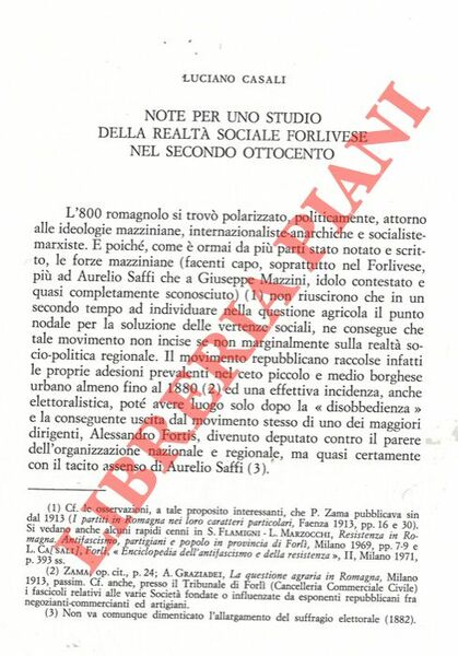 Note per uno studio della realtà sociale forlivese nel secondo …