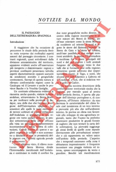 Il paesaggio dell'Estremadura spagnola.