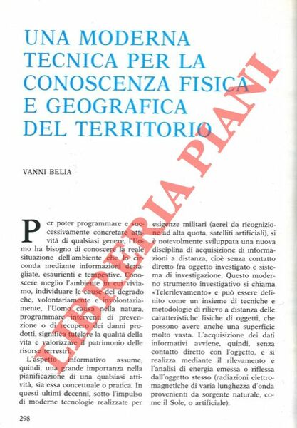 Una moderna tecnica per la conoscenza fisica e geografica del …