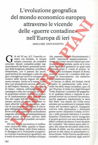 L'evoluzione geografica del mondo economico europeo attraverso le vicende delle …