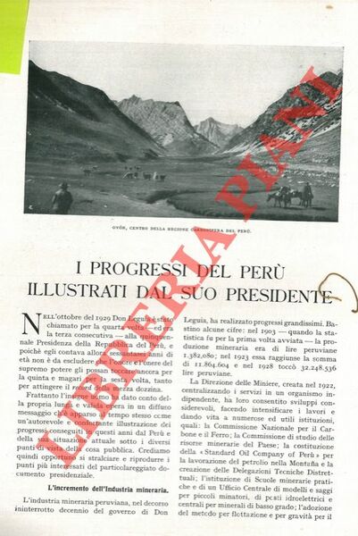 I progressi del Perù illustrati dal suo presidente.