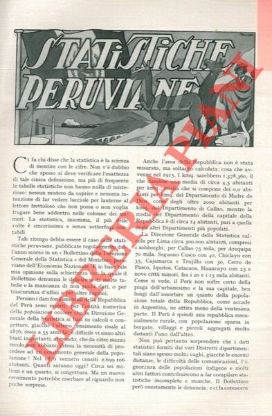 Statistiche peruviane.