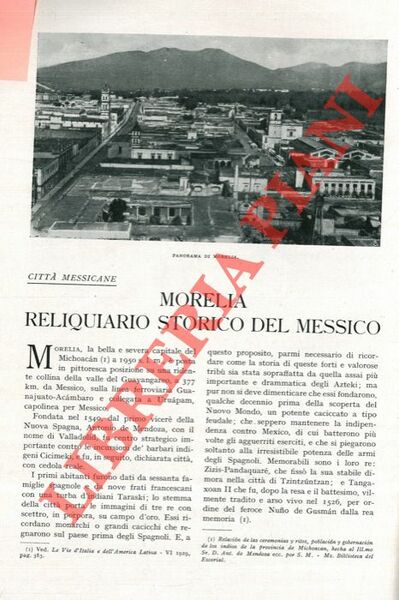 Città messicane. Morelia reliquario storico del Messico.
