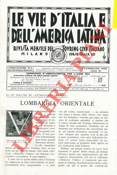 Il III volume di “Attraverso l'Italia” . Lombardia orientale.