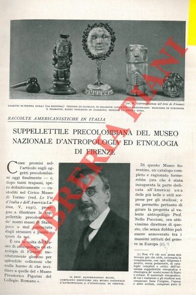 Suppellettile precolombiana del Museo Nazionale d'Antropologia ed Etnologia di Firenze.