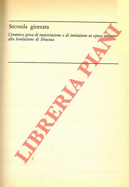 Ceramica greca d'importazione e di imitazione in epoca anteriore alla …