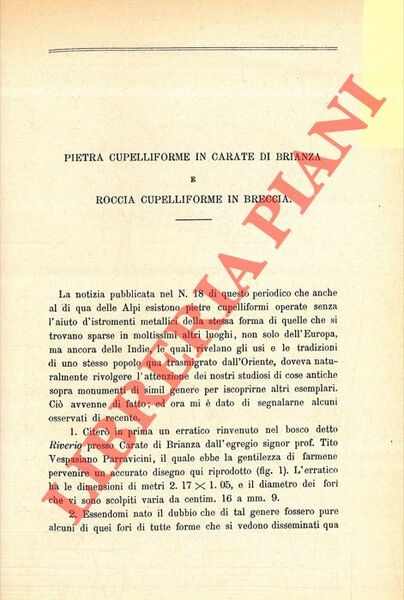 Pietra cupelliforme in Carate di Brianza e Roccia cupelliforme in …