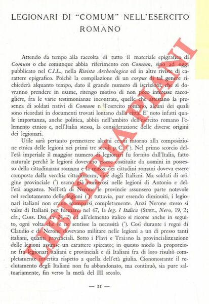 Legionari di “Comum” nell'esercito romano.