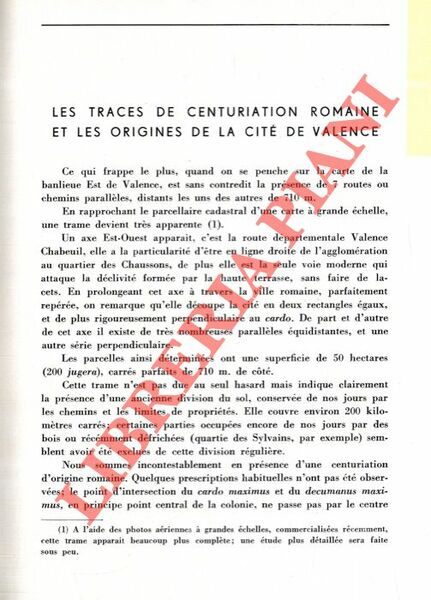 La centuriation romaine et les origines de la cité de …