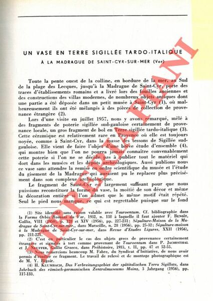 Un vase en terre sigillée tardo-italique à la Madrague de …