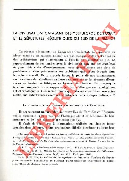 La civilisation catalane des “sepulcros de fos” et les sépultures …