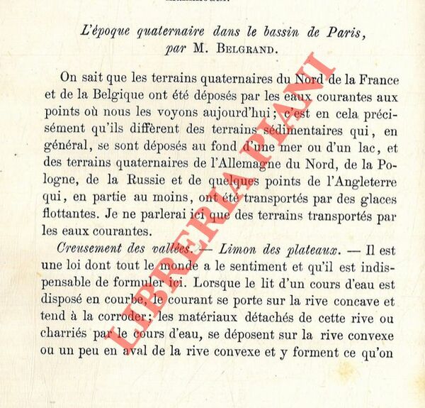 L' époque quaternaire dans le bassin de Paris.